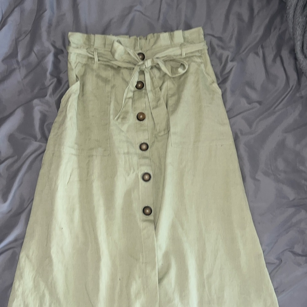 Light Green Long Skirt, SIZE M